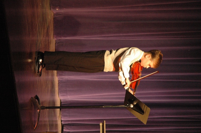 William at recital, 3rd year violin